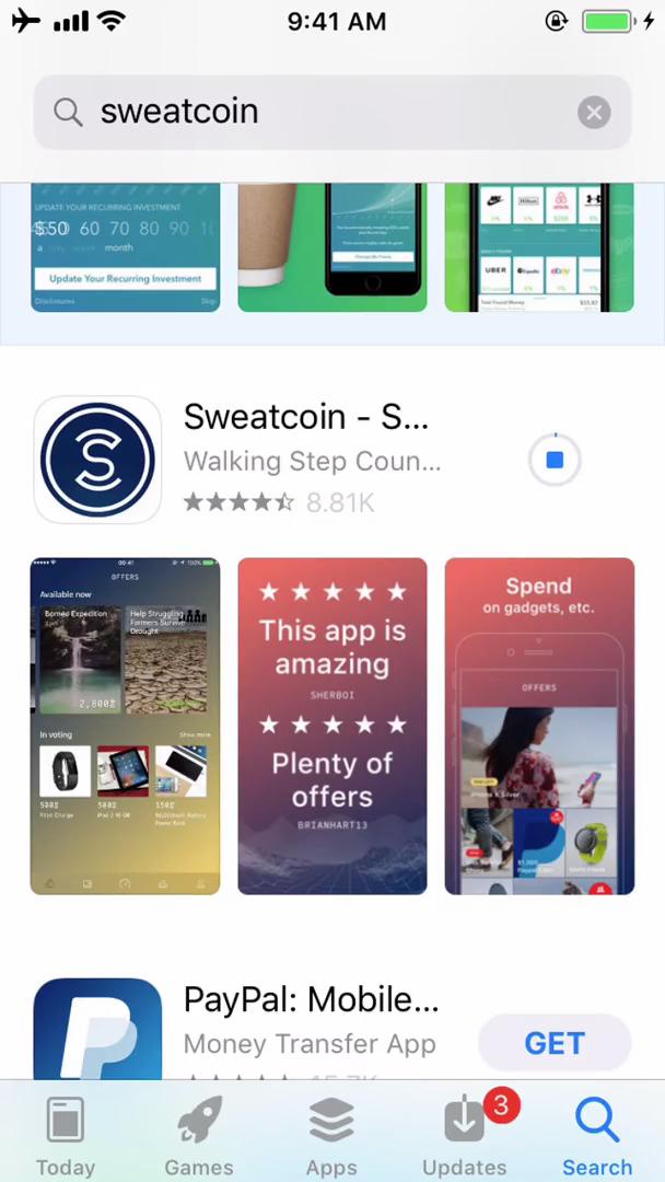 Onboarding on Sweatcoin video screenshot