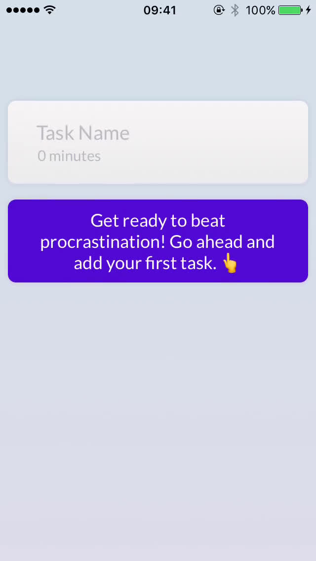 Screenshot of Onboarding on Time