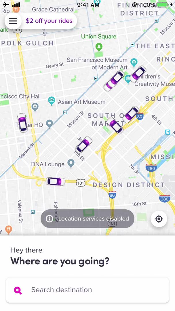 Booking transport on Lyft video screenshot