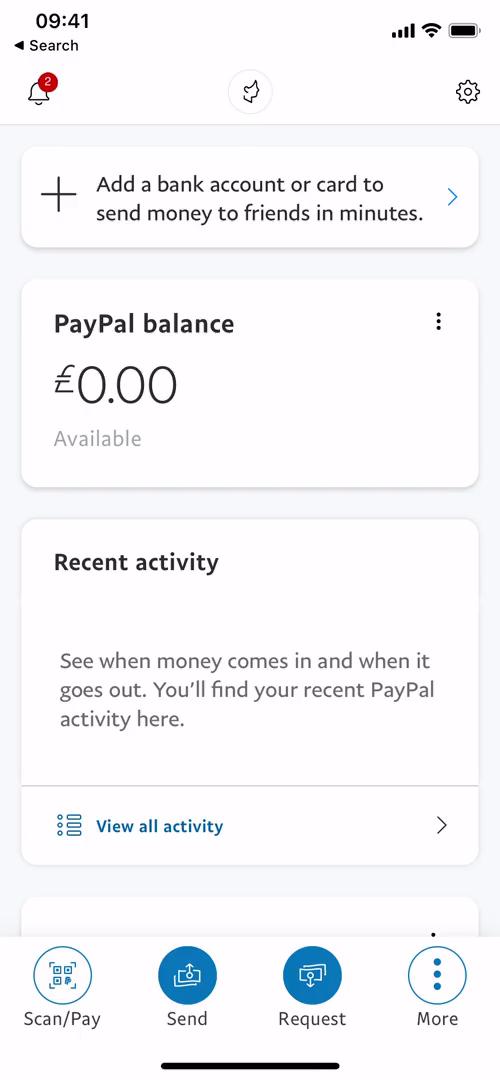 Adding payment details on PayPal video screenshot