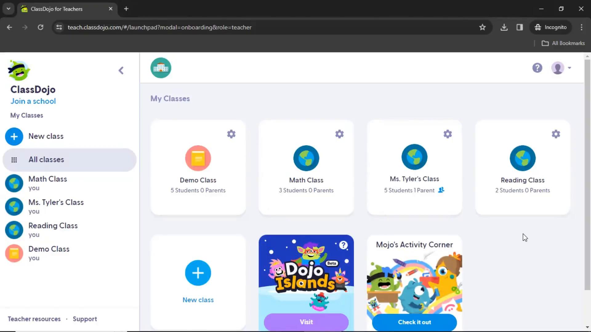 General browsing on ClassDojo video screenshot