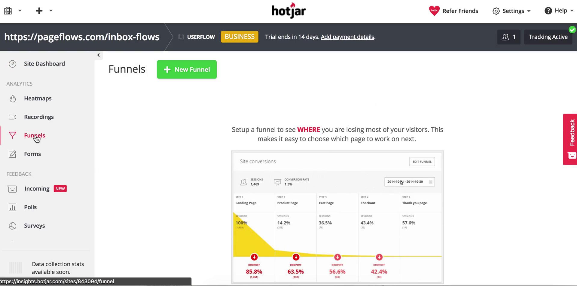 Creating a funnel on Hotjar video screenshot