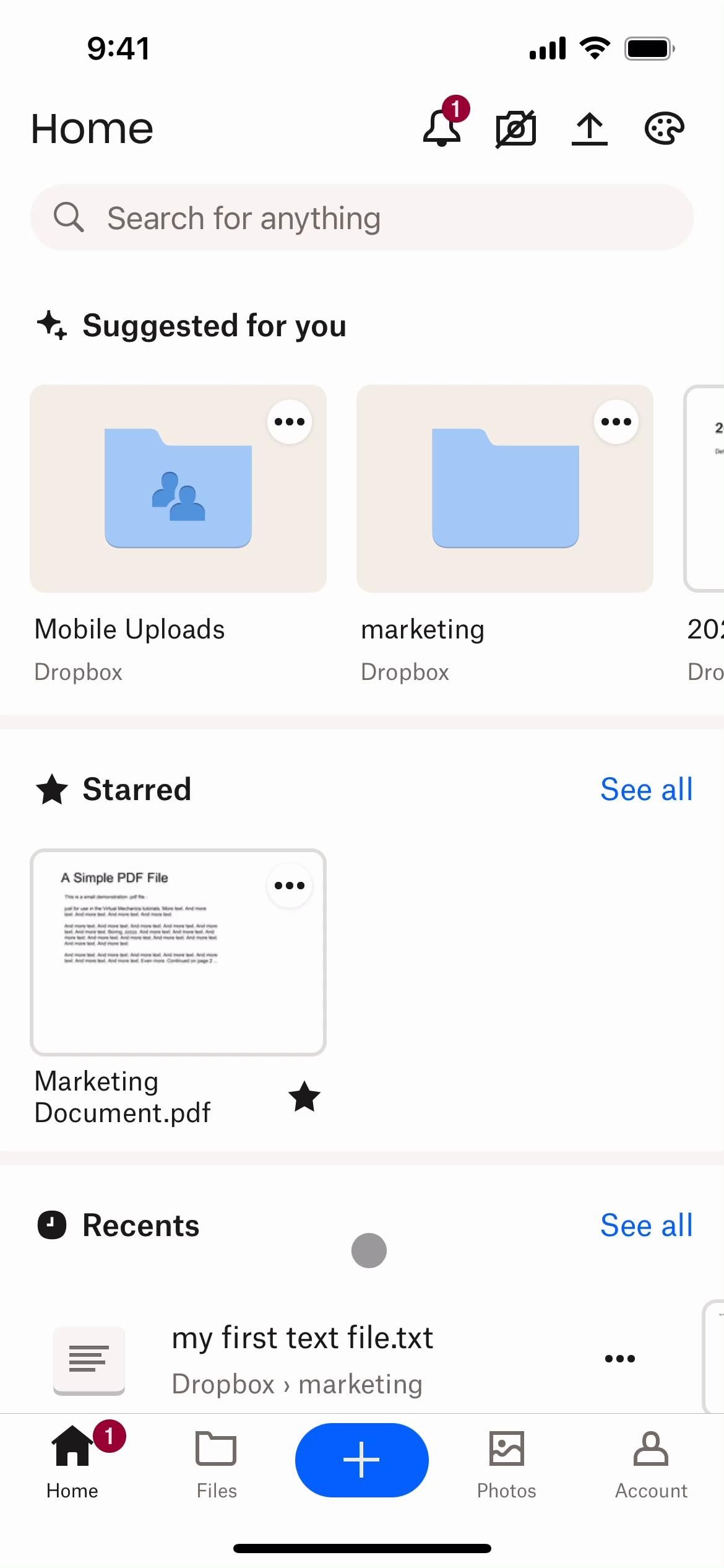 Recording audio on Dropbox video screenshot