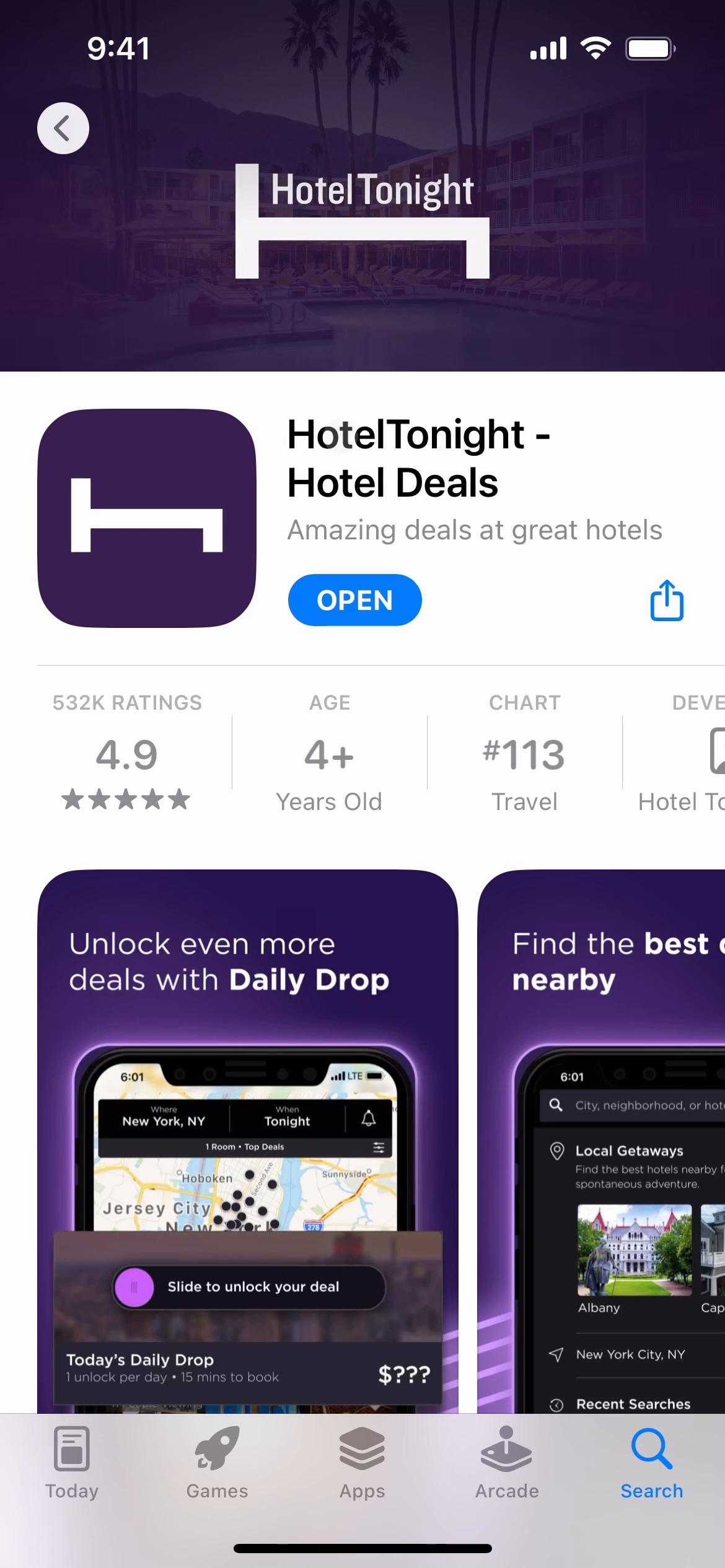 Onboarding on HotelTonight video screenshot