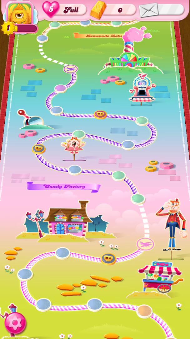 Screenshot of Viewing a tutorial on Candy Crush