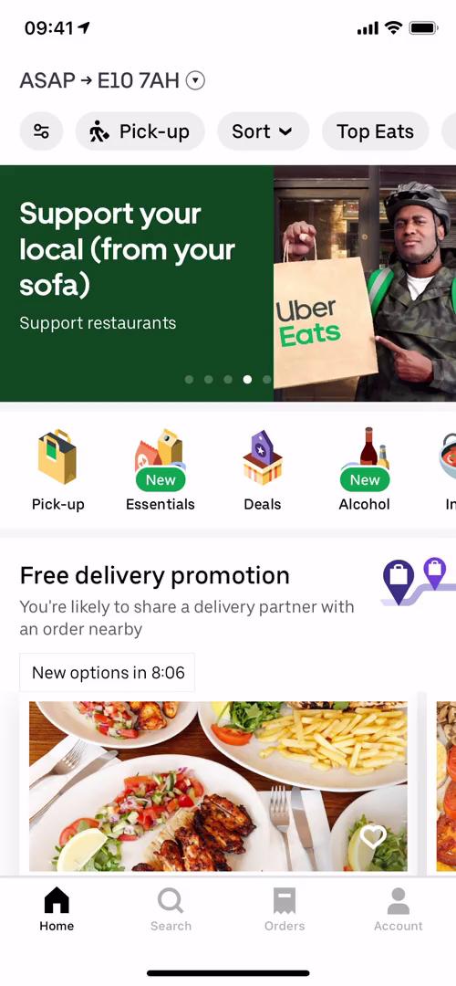 General browsing on Uber Eats video screenshot