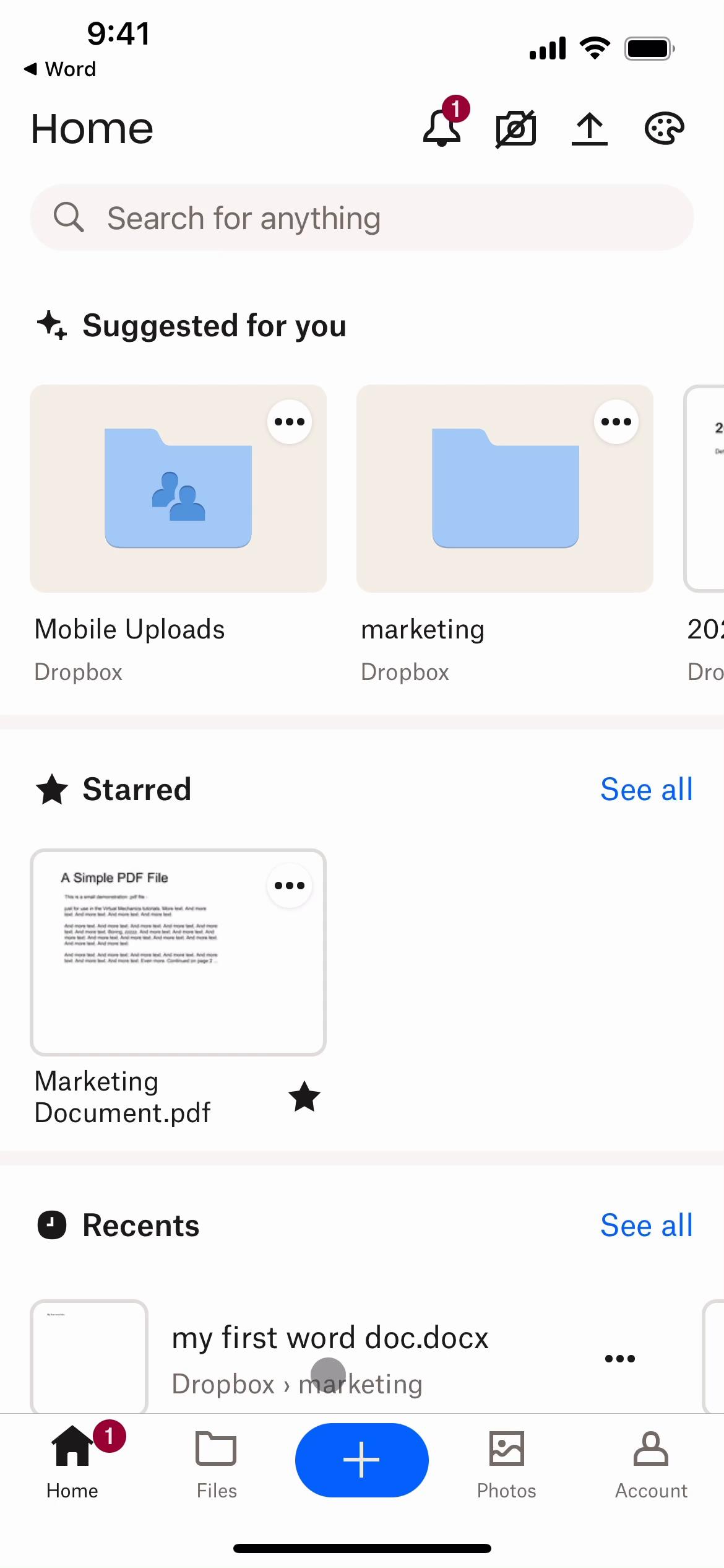 Creating a presentation on Dropbox video screenshot