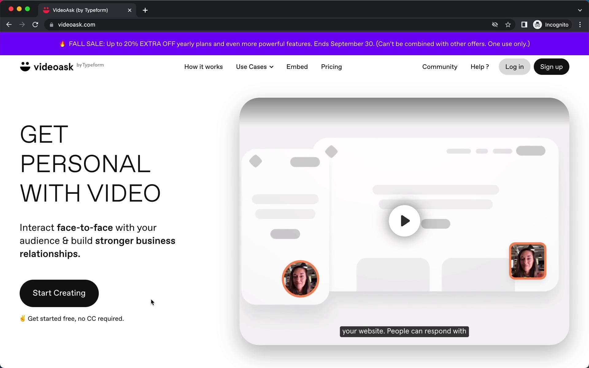 Onboarding on VideoAsk video screenshot