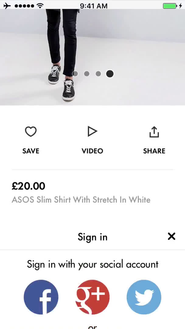 Signing up on ASOS video screenshot