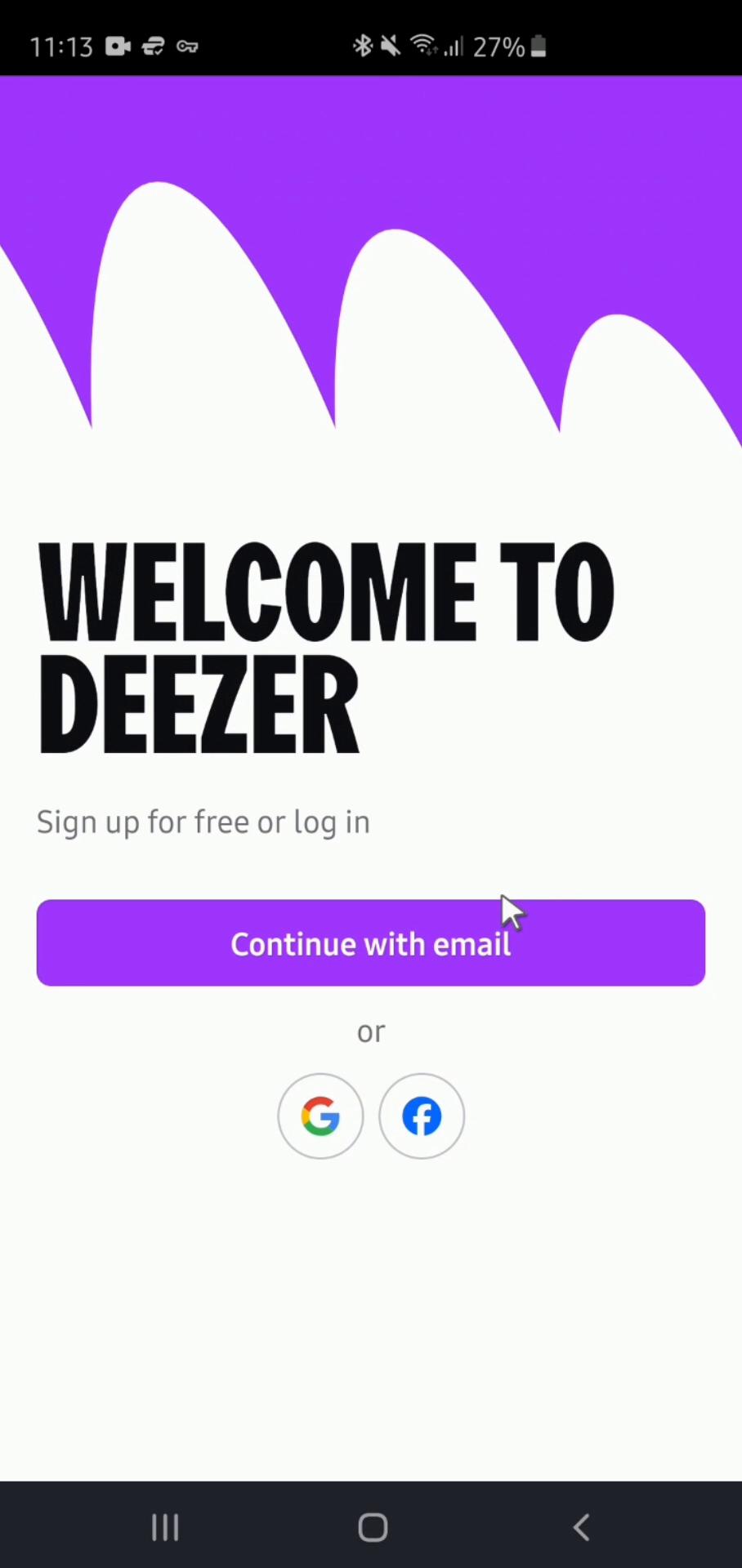 Logging in on Deezer video screenshot