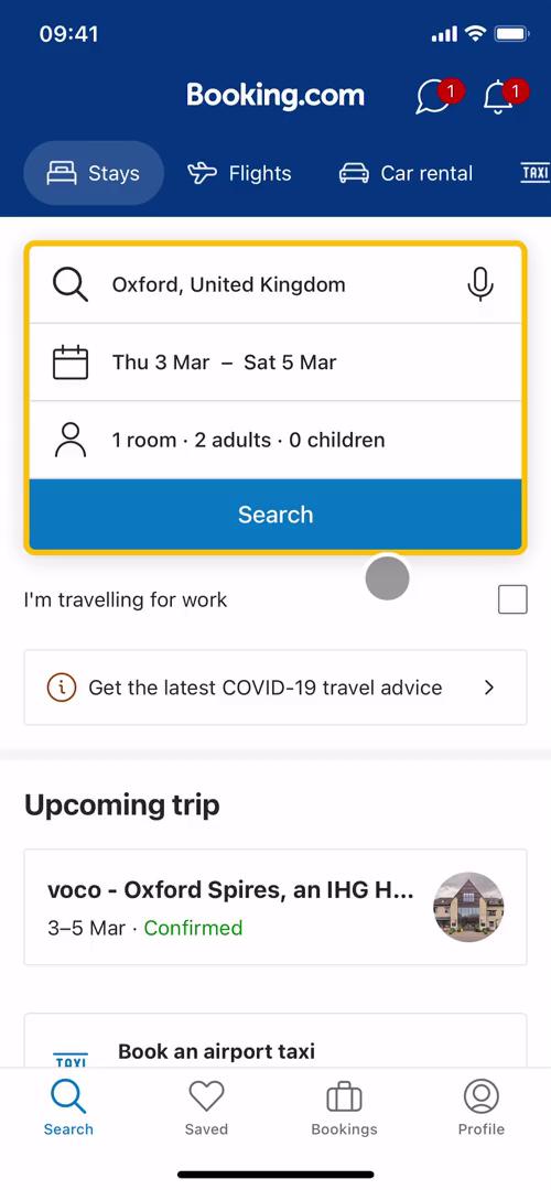 Order history on Booking.com video screenshot