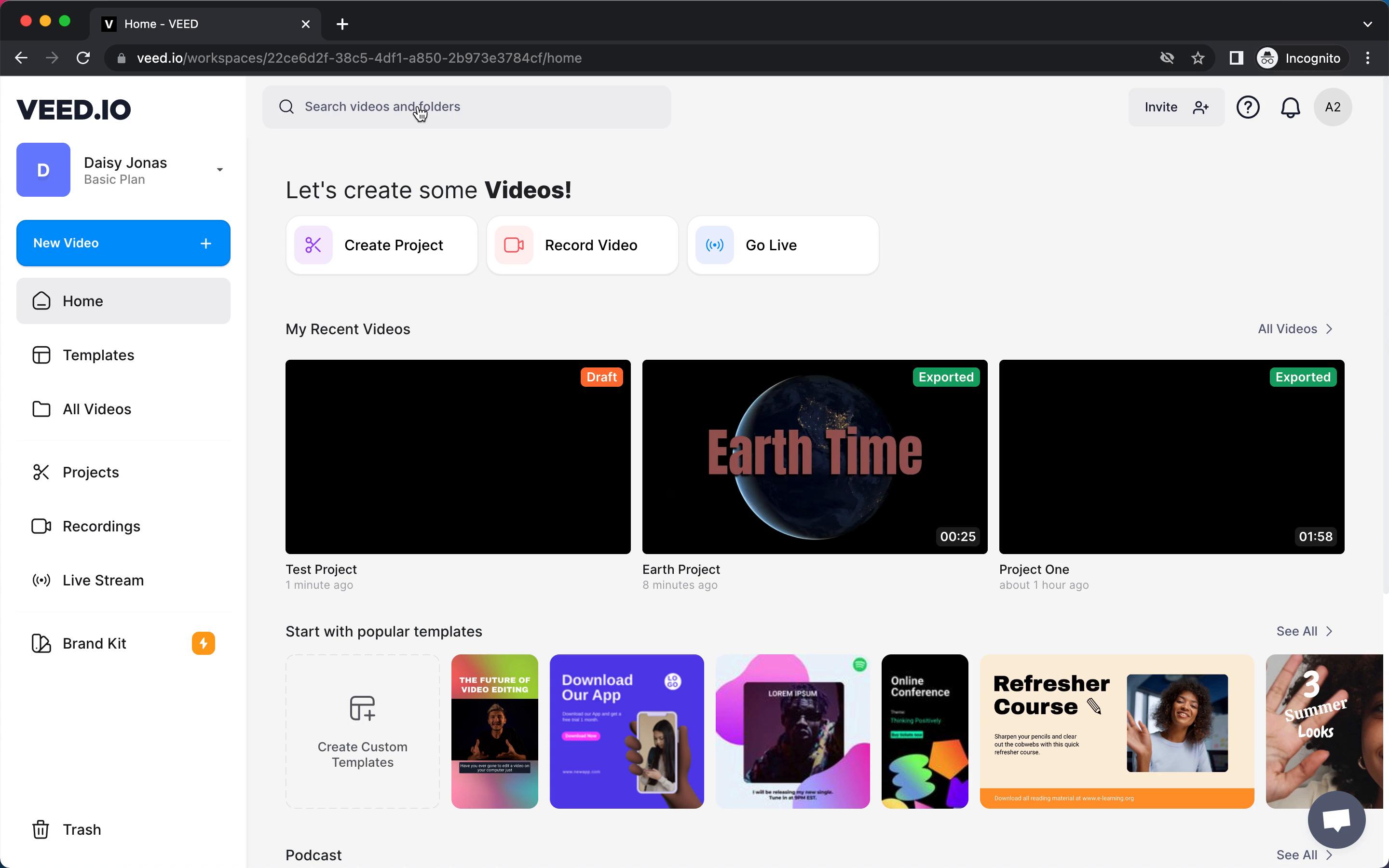 Searching on VEED.IO video screenshot