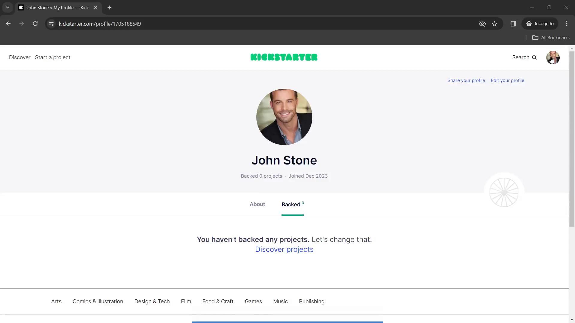 Using AI help desk on Kickstarter video screenshot