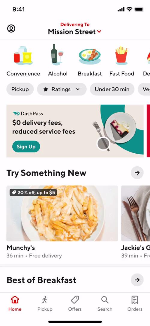 Searching on DoorDash video screenshot