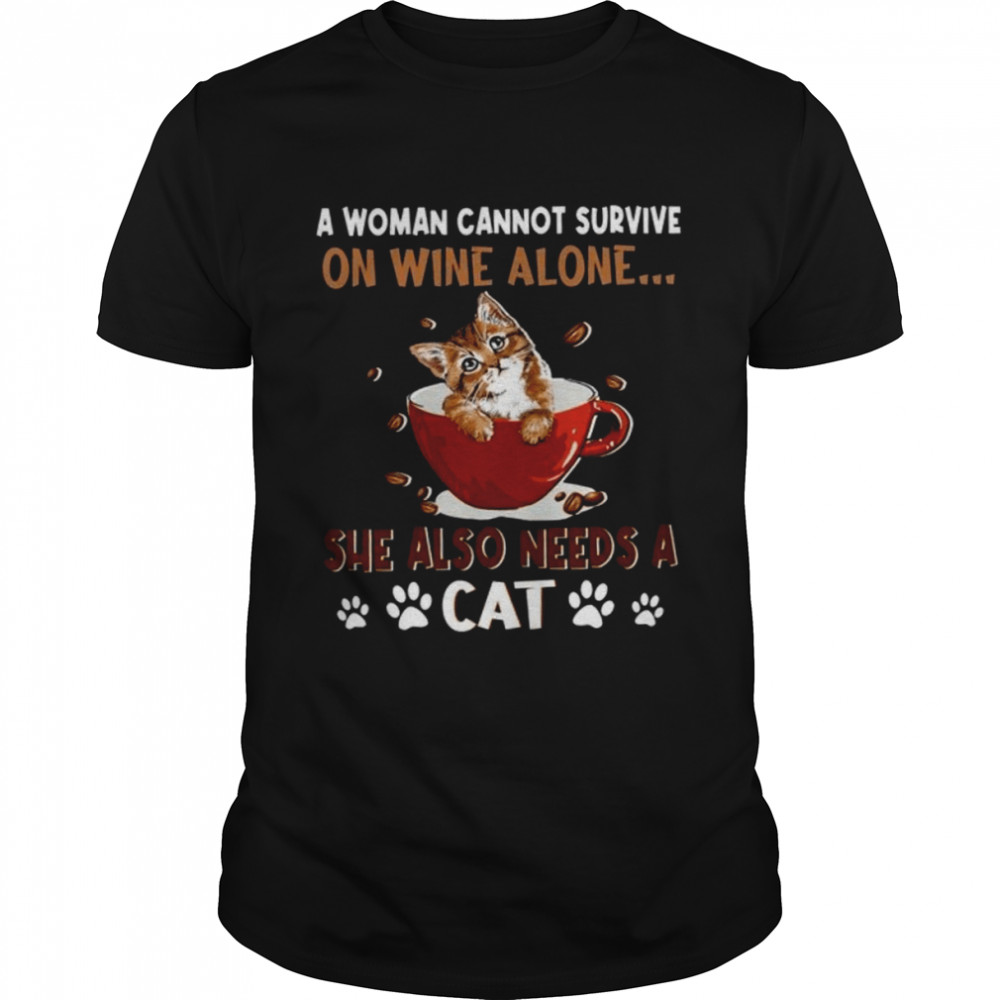 Cat Wine Lover Shirt Man Black Size Up To 5xl
