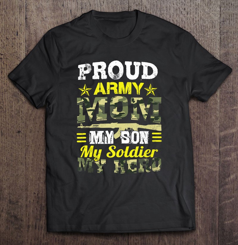 Mother My Son My Soldier Hero Proud Army Mom Tank Top Shirt Gift Man Black Size Up To 5xl