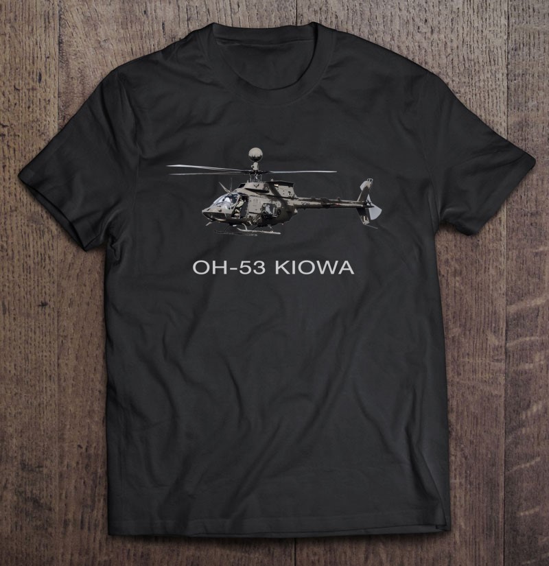 Oh-58 Kiowa Helicopter Shirt Gift Man Black Size Up To 5xl