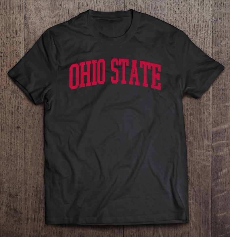 Ohio State Oh Vintage Athletic University College Style Shirt Gift Man Black Size Up To 5xl