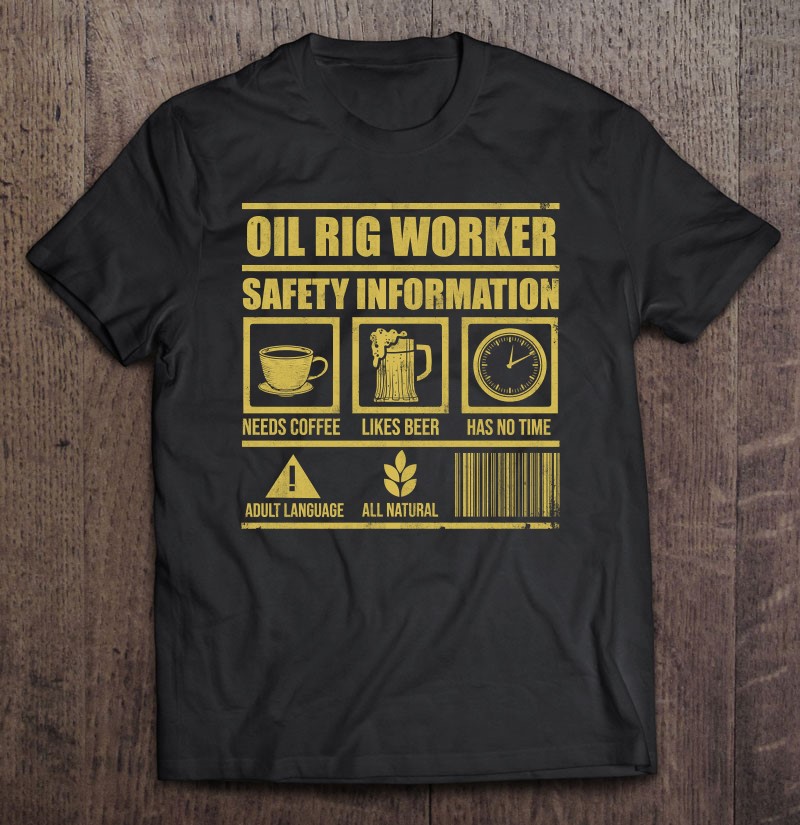 Oil Rig Worker Plan Usa American Gas Oilfield Shirt Gift Man Black Size Up To 5xl