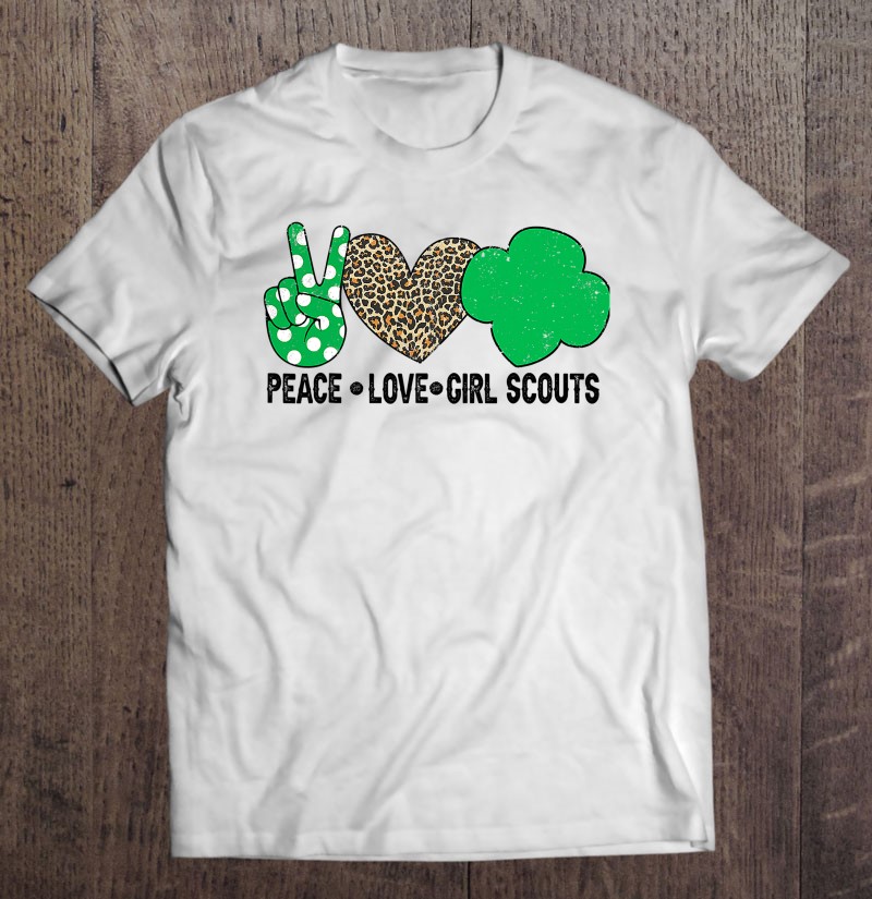 Peace Love Cookie Scout For Girls Bakery Cookie Season Shirt Gift Man Black Size Up To 5xl