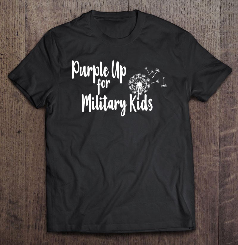 Purple Up For Military Kids April Appreciation Shirt Gift Man Black Size Up To 5xl