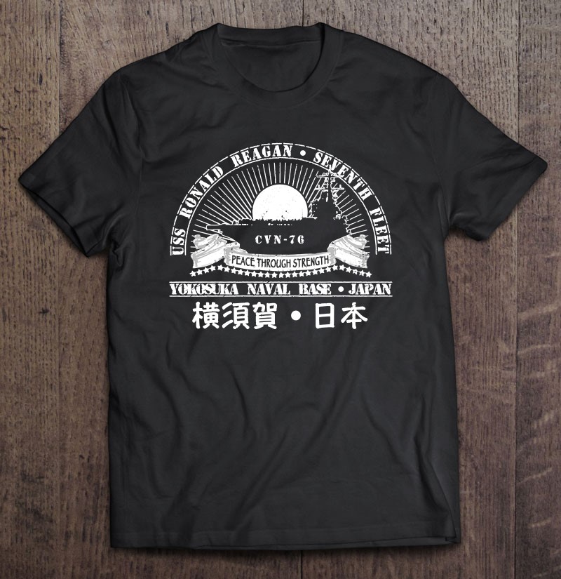 Uss Ronald Regan Cvn76 Yokosuka Base Seventh Fleet Pullover Shirt Gift Man Black Size Up To 5xl