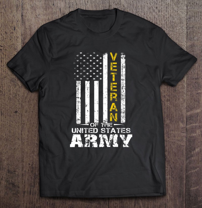 Veteran Of United States Us Army Vet Premium Gold Premium Shirt Gift Man Black Size Up To 5xl