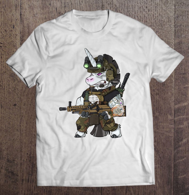 Veteran Operator Military Tactical Unicorn Premium Shirt Gift Man Black Size Up To 5xl