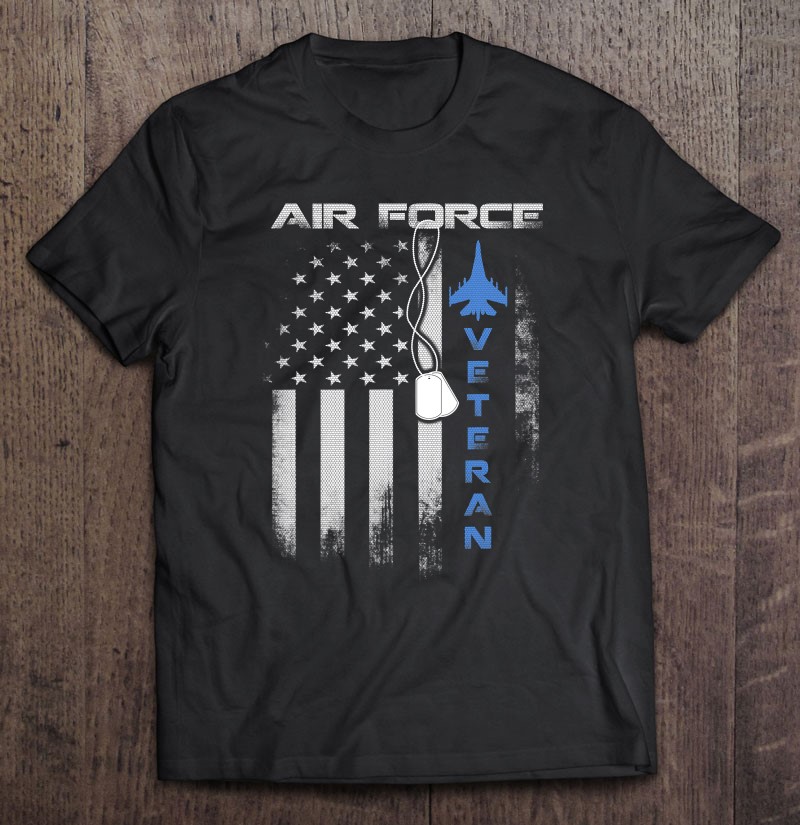 Veteran Us Air Force American Flag Veterans Shirt Gift Man Black Size Up To 5xl