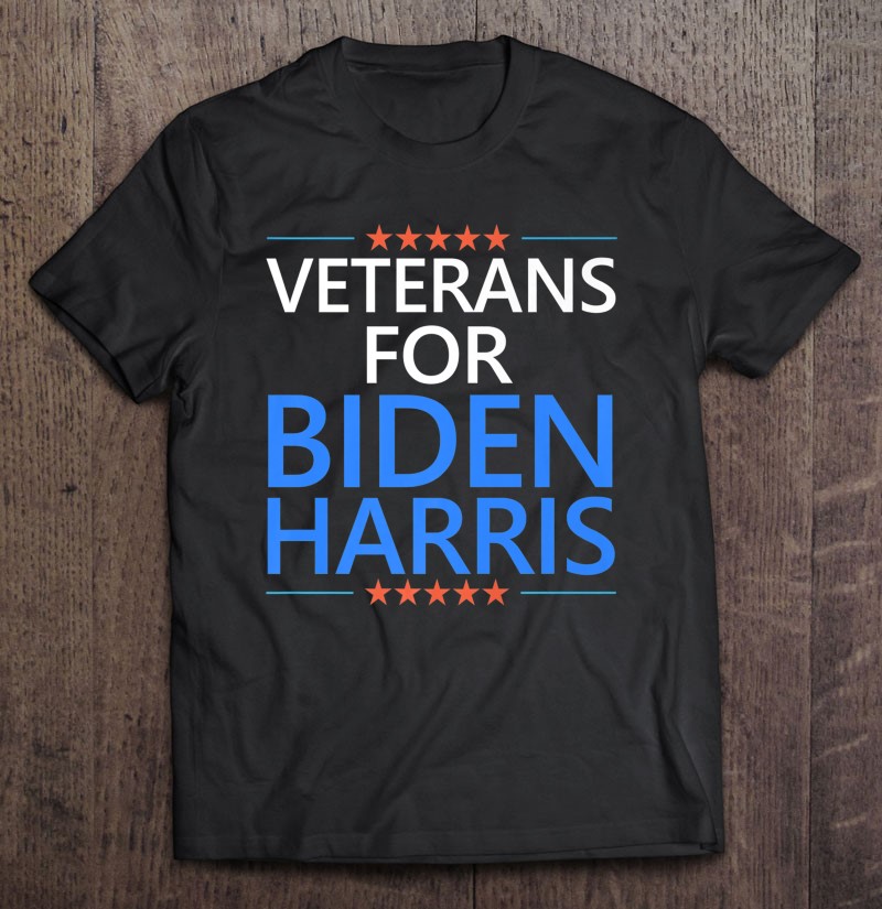 Veterans For Biden Harris 2020 Joe Biden Kamala Harris Premium Shirt Gift Man Black Size Up To 5xl