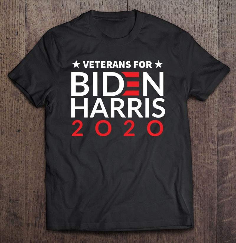 Veterans For Biden Harris 2020 Vets 4 Biden Harris 2020 Ver2 Shirt Gift Man Black Size Up To 5xl