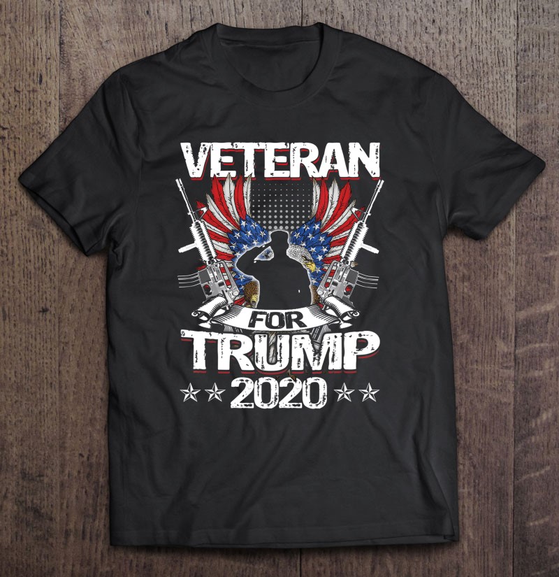 Veterans For Trump 2020 Gifts Military Republican Supporters Shirt Gift Man Black Size Up To 5xl