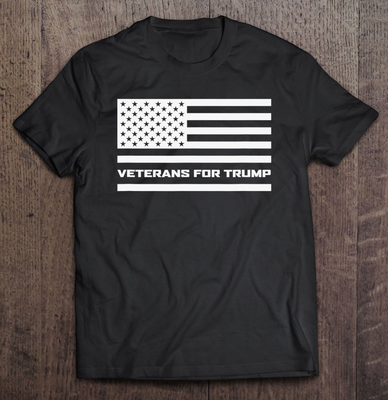 Veterans For Trump With White Horizontal Flag Design-trungten-aaaaa Shirt Gift Man Black Size Up To 5xl