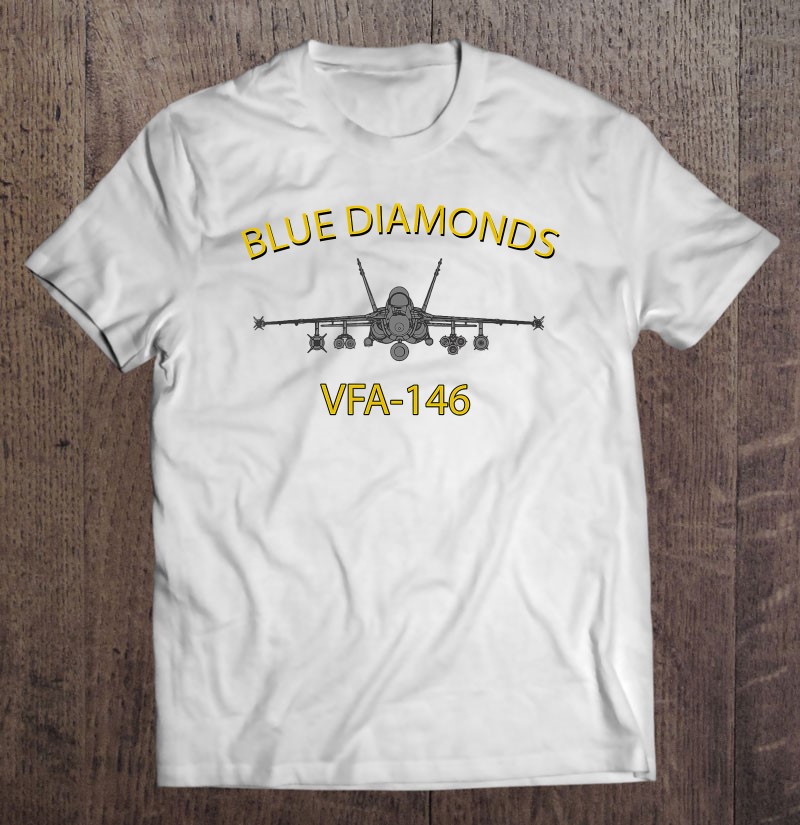 Vfa-146 Blue Diamonds Squadron F-18 Super Hornet Shirt Gift Man Black Size Up To 5xl