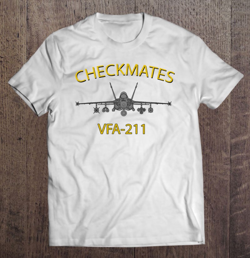 Vfa 211 Checkmates Strike Fighter Squadron F 18 Super Hornet Shirt Gift Man Black Size Up To 5xl
