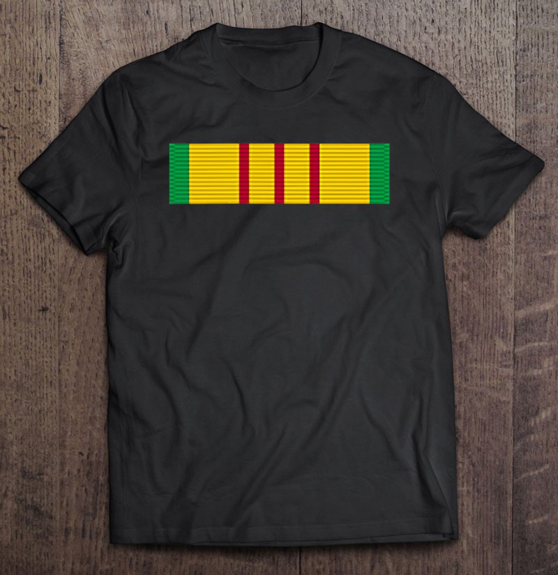 Vietnam Service Veteran Medal Ribbon Shirt Gift Man Black Size Up To 5xl
