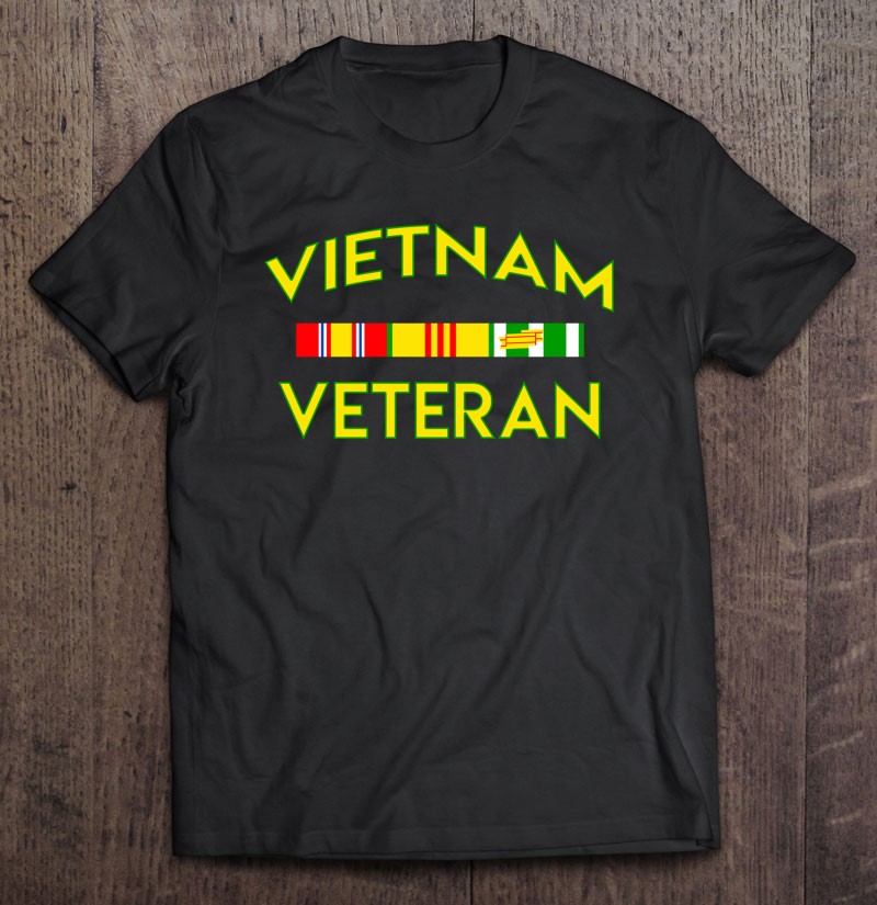 Vietnam Veteran Award Ribbon Bar Retro Veteran Soldier Gift Pullover Shirt Gift Man Black Size Up To 5xl