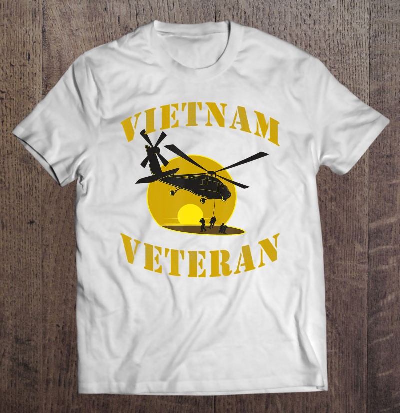 Vietnam Veteran Rescue Helicopter Team Soldiers Shirt Gift Man Black Size Up To 5xl