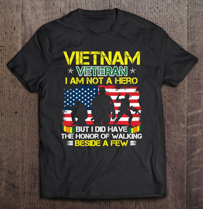 Vietnam Veteran Shirt Proud Vietnam War Clothing Shirt Gift Man Black Size Up To 5xl