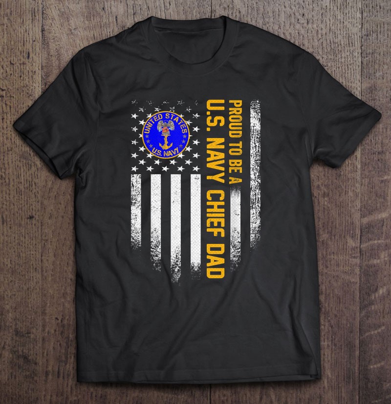 Vintage American Flag Proud To Be Us Navy Chief Veteran Dad Shirt Gift Man Black Size Up To 5xl