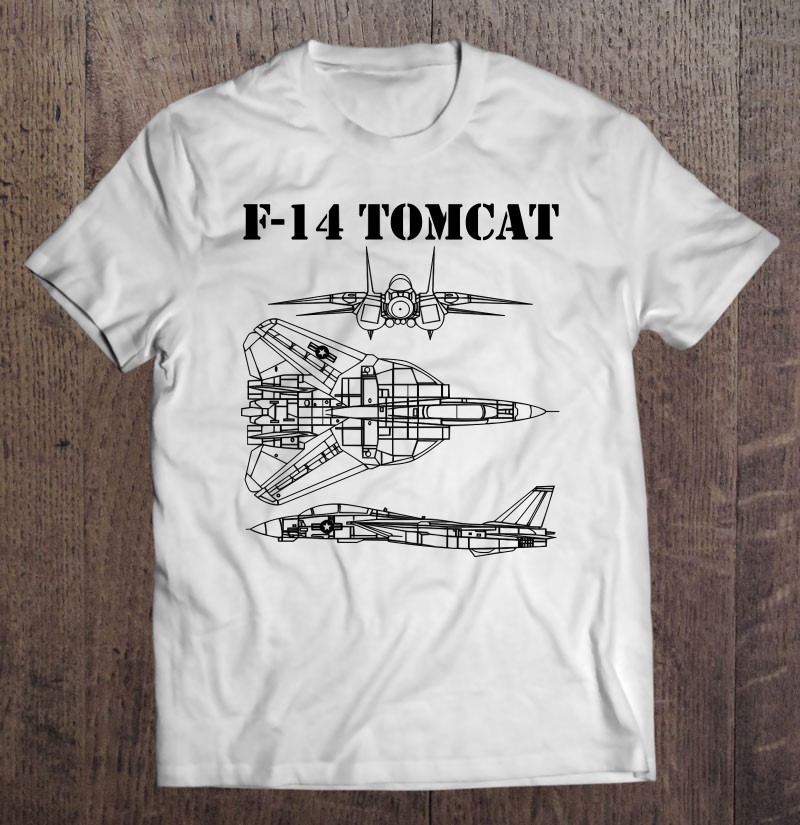 Vintage Black F14 Tomcat Airplane Schematic F-14 Jet Pullover Shirt Gift Man Black Size Up To 5xl