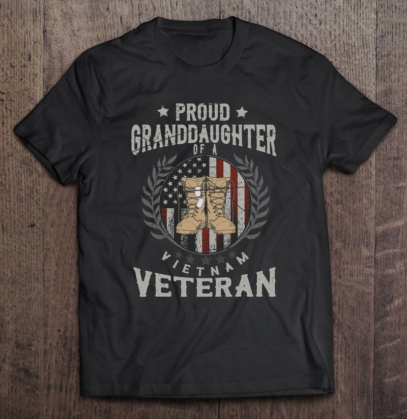 Vintage Granddaughter Grandfather Vietnam Veteran Vietnam Shirt Gift Man Black Size Up To 5xl