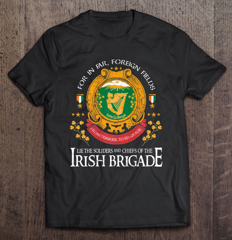 Vintage Irish Brigade Premium Tshirt Shirt Gift Man Black Size Up To 5xl