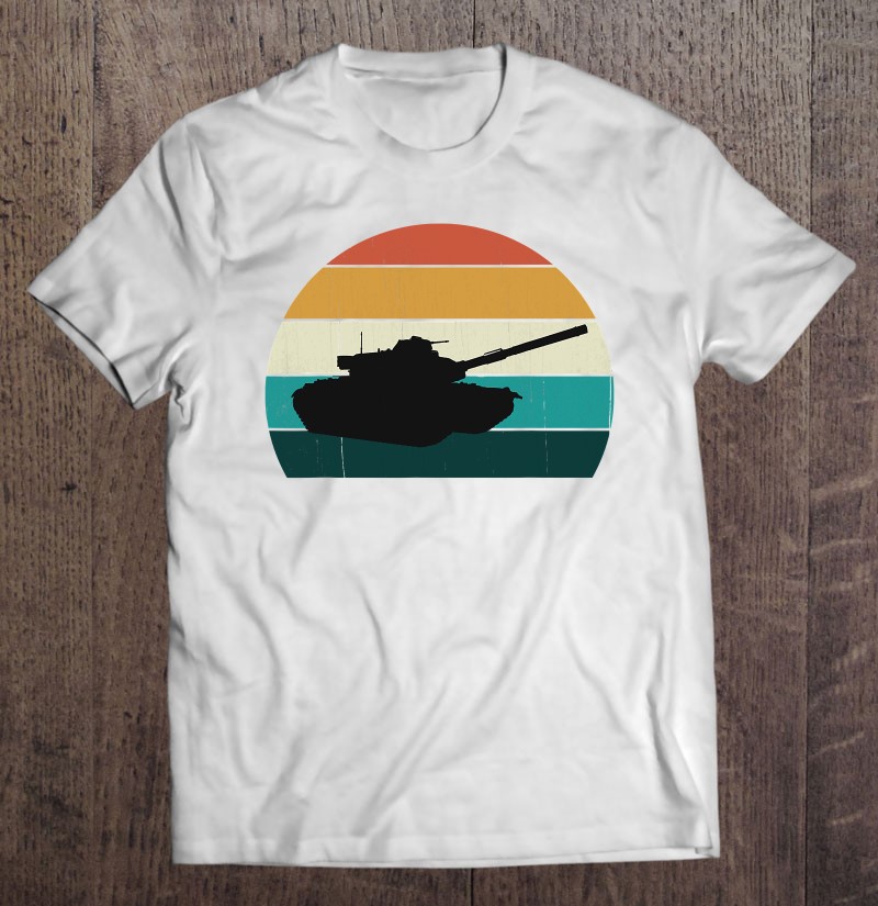 Vintage M60 Patton Retro Sunset American Main Battle Tank Shirt Gift Man Black Size Up To 5xl