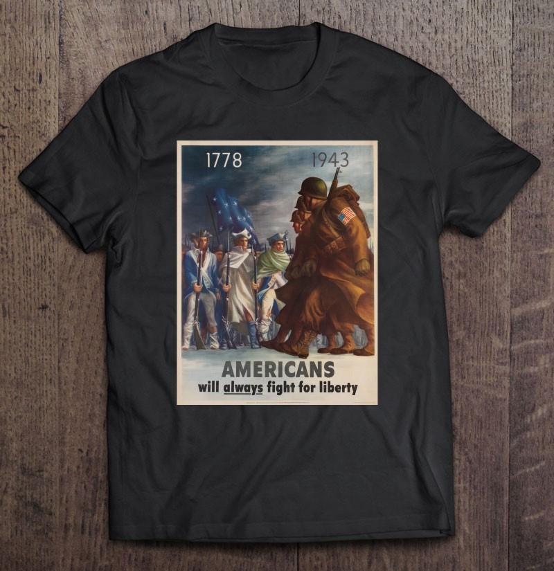 Vintage Poster World War Ii Shirt Gift Man Black Size Up To 5xl