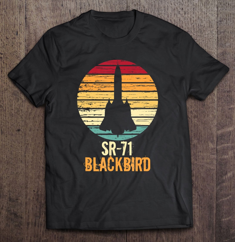 Vintage Sr-71 Blackbird Military Aviation Aircraft Shirt Gift Man Black Size Up To 5xl