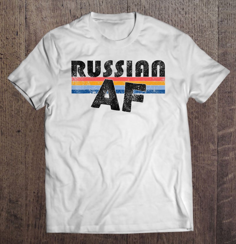 Vintage Style Russian Af Russia Gag Gift Shirt Gift Man Black Size Up To 5xl