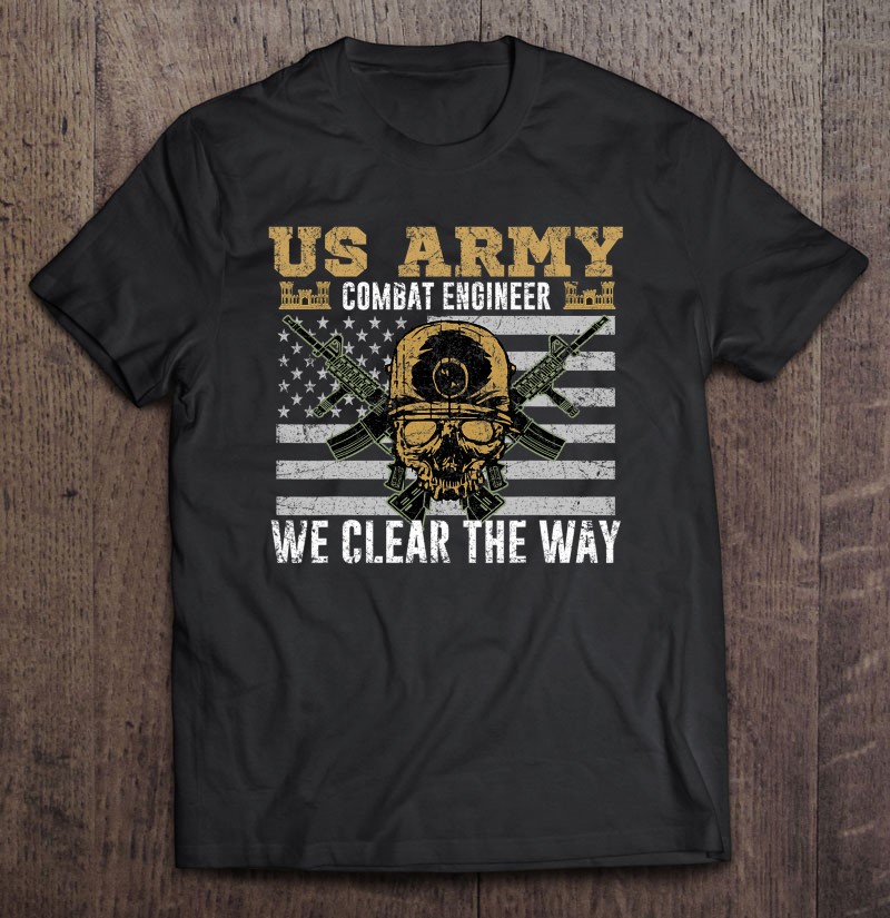 Vintage Us Army Combat Engineer 12b Military Pride Gift Idea Shirt Gift Man Black Size Up To 5xl