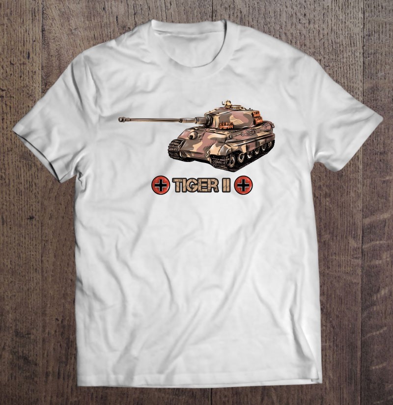 Vintage World War 2 German Tank Tiger 2 Ww2 Gift Pullover Shirt Gift Man Black Size Up To 5xl