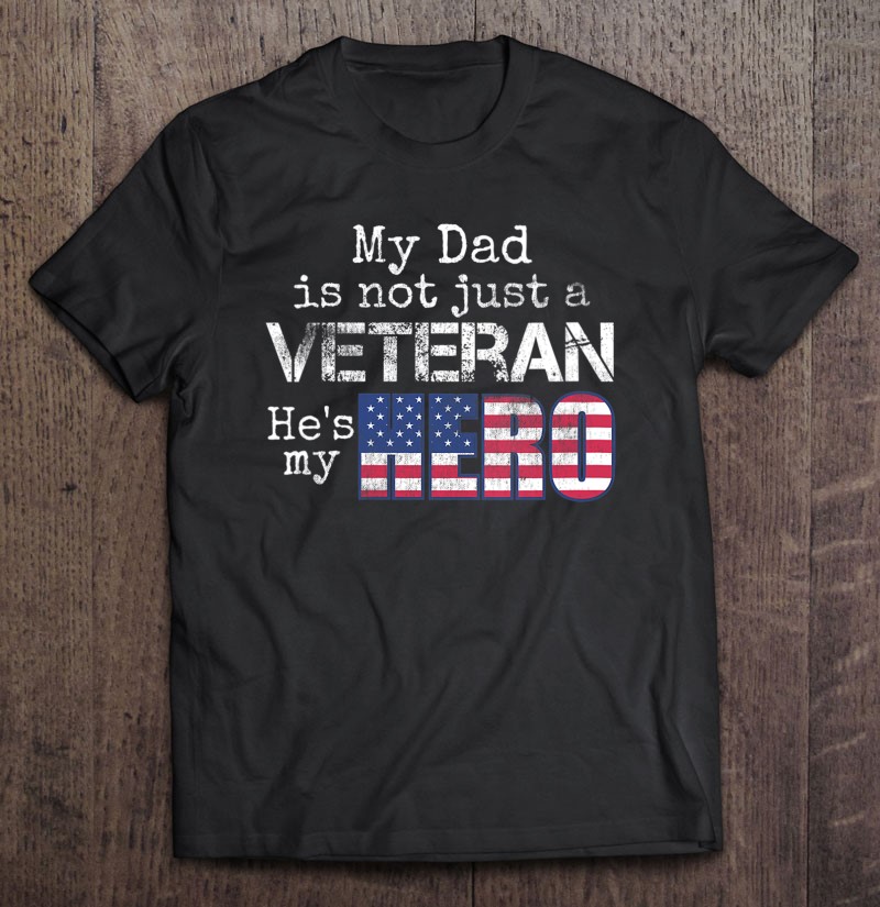 Womens Military Family Veteran Support My Dad Us Veteran My Hero V-neck Shirt Gift Man Black Size Up To 5xl